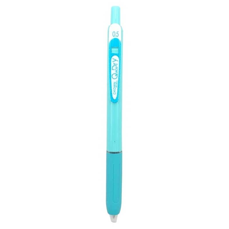 Bút Gel Crown BC-017 0.5mm - Mực Xanh - Thân Xanh Dương