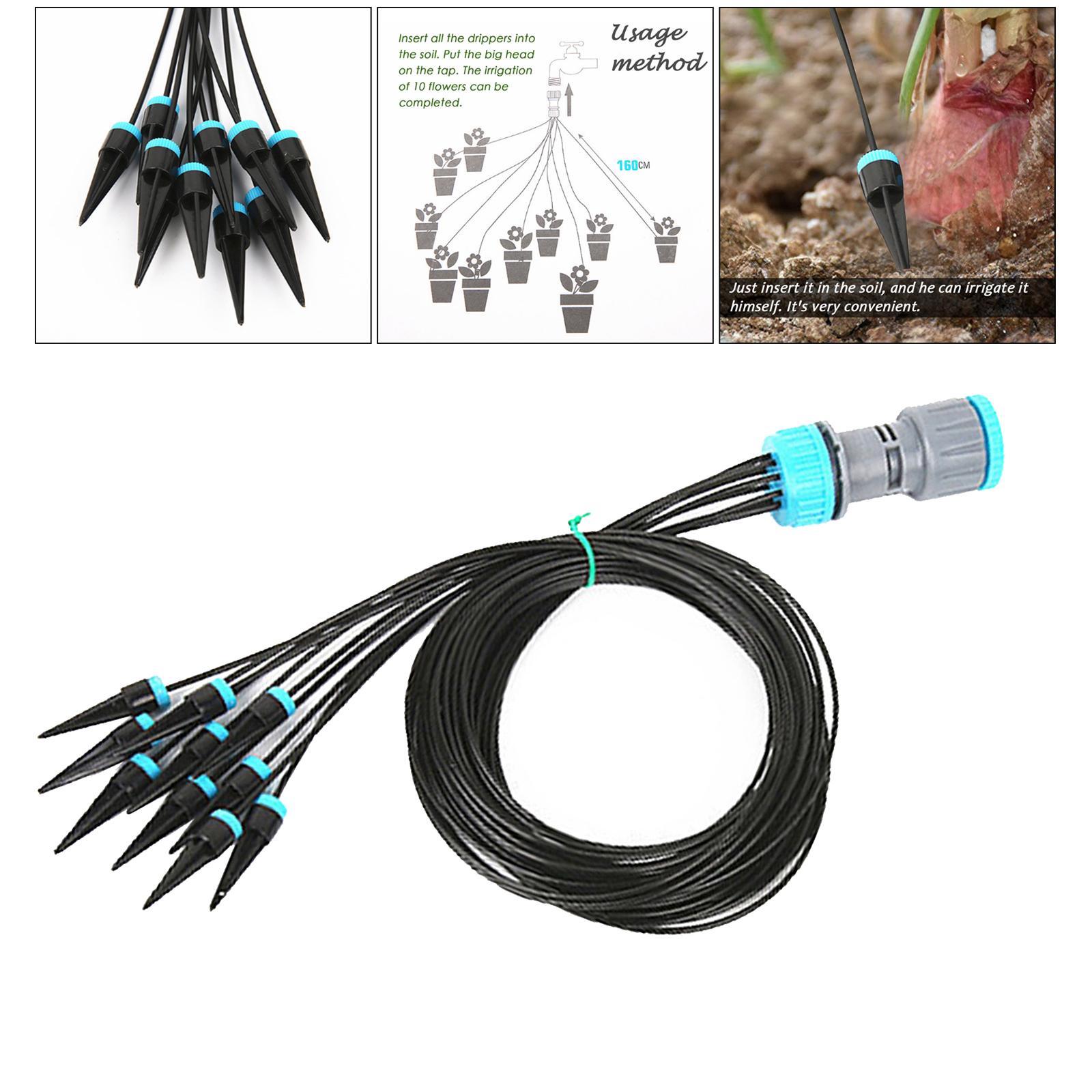 Drip Irrigation Kit Garden Irrigation System with 10 Nozzle Plant Garden Watering Drip Automatic Garden Watering System Kit
