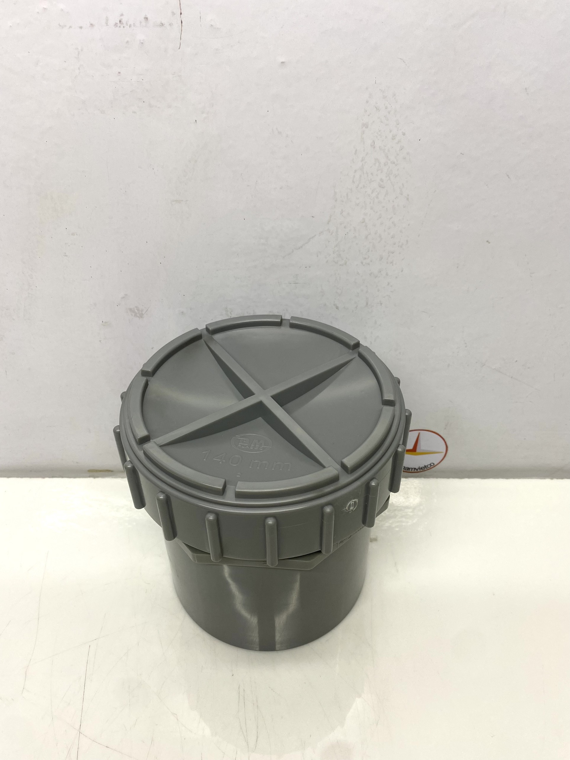 Bít xả ren ngoài 140 nhựa PVC Bình Minh _BXRN140