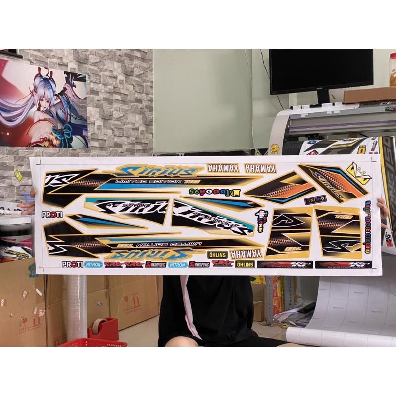 Tem rời dành cho Sirius dán xe vàng