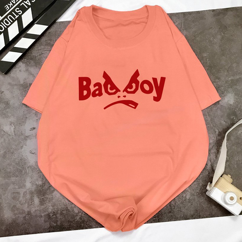 Áo Thun Nữ In Chữ Bad Boy