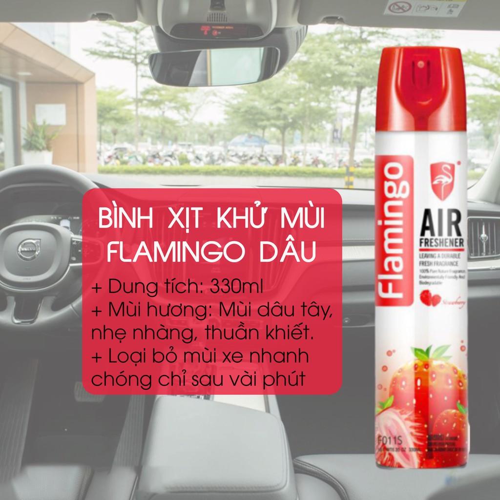 Chính Hãng - Nước Hoa Xịt Khử Mùi Hôi Ô Tô Flamingo F011 330ml