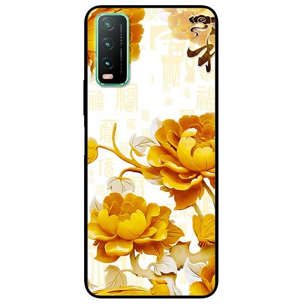 Ốp lưng dành cho Vivo Y20 - Y20s - Y12s mẫu Mẫu Đơn Vàng