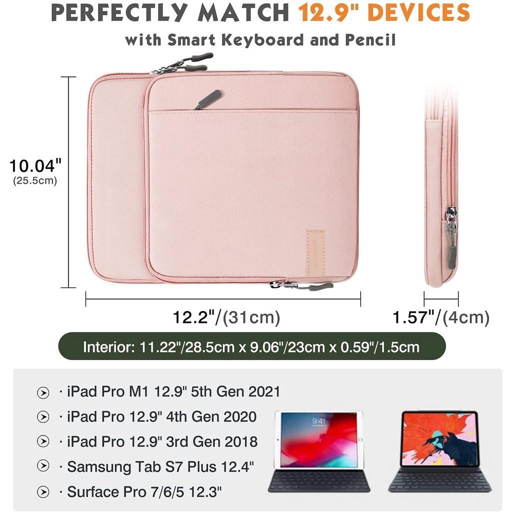 Túi Đựng Máy Tính Bảng 12.9 Inch Có Túi Đựng Cho iPad Pro 12.9 2021/2020/2018 Go 12.4"
