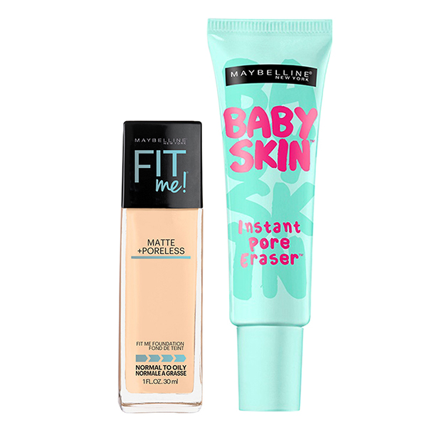 Bộ Đôi Kem Nền Mịn Lì Fit Me Và Kem Lót Baby Skin Maybelline Newyork