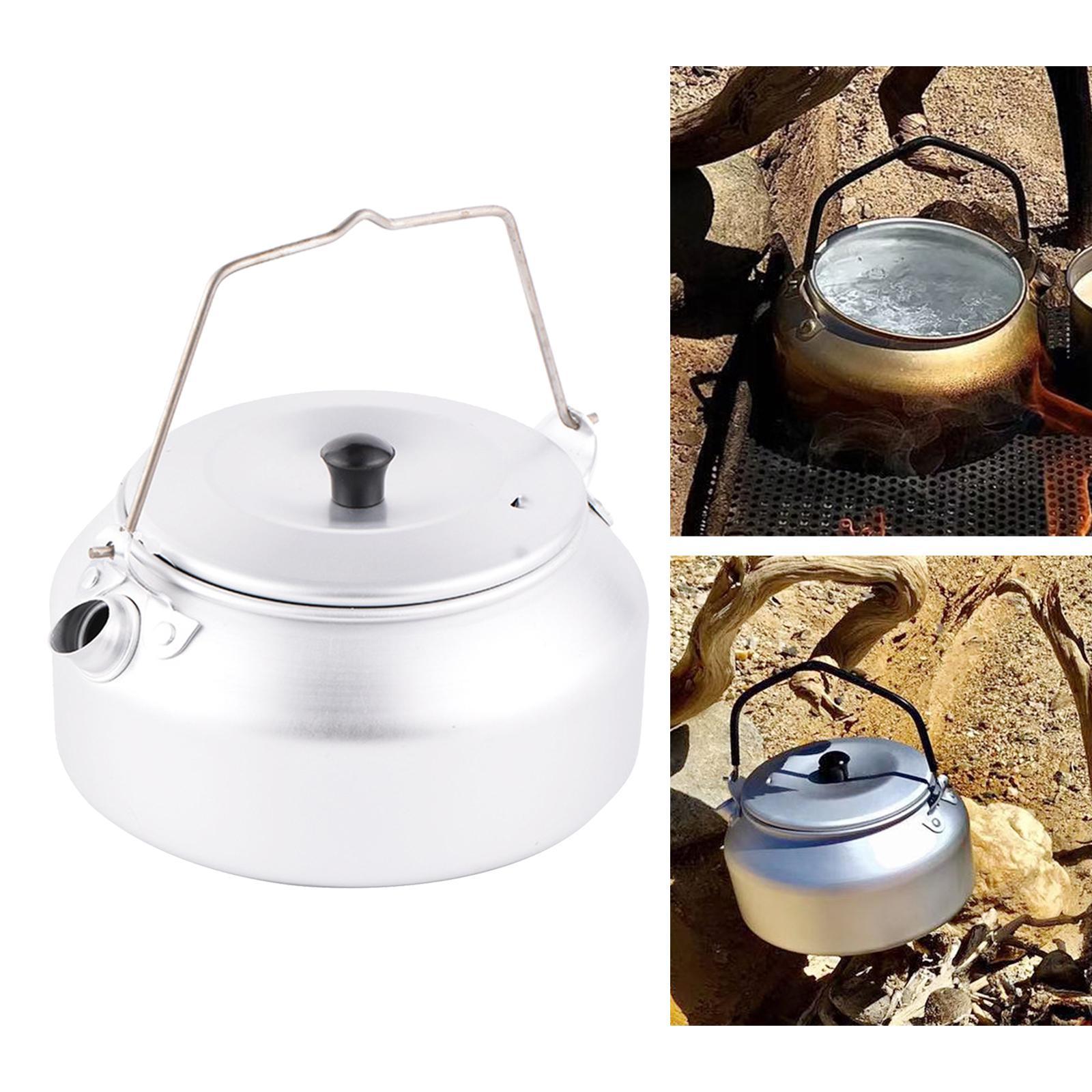 0.8L Portable Kettle Water Pot Teapot Coffee /Handle Camping Hiking