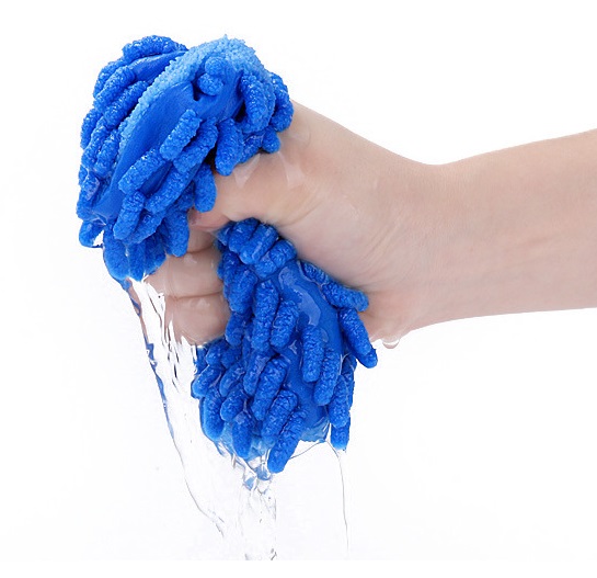 Găng tay rửa xe, sợi Microfiber, thấm hút nhanh, không gây trầy xước xe, không để lại bụi vải trên sơn xe, tặng kèm vòng tay Luminous