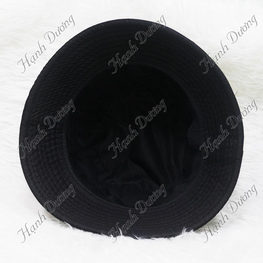 Nón bucket tai bèo thêu logo 3 lá, chữ nhiều màu vải cotton cao cấp thời trang phù hợp cho cả nam và nữ