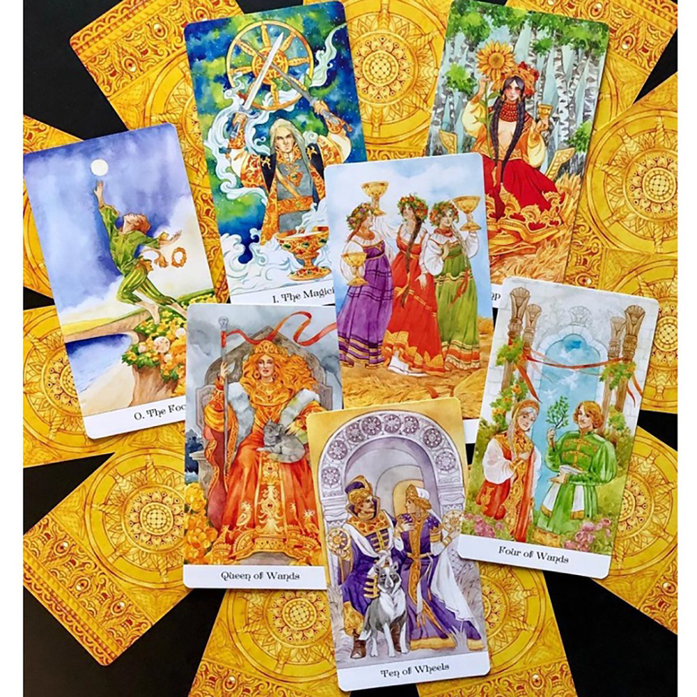 Bài Tarot Of The Golden Wheel 78 Lá Bài Tặng File Tiếng Anh Và Đá Thanh Tẩy