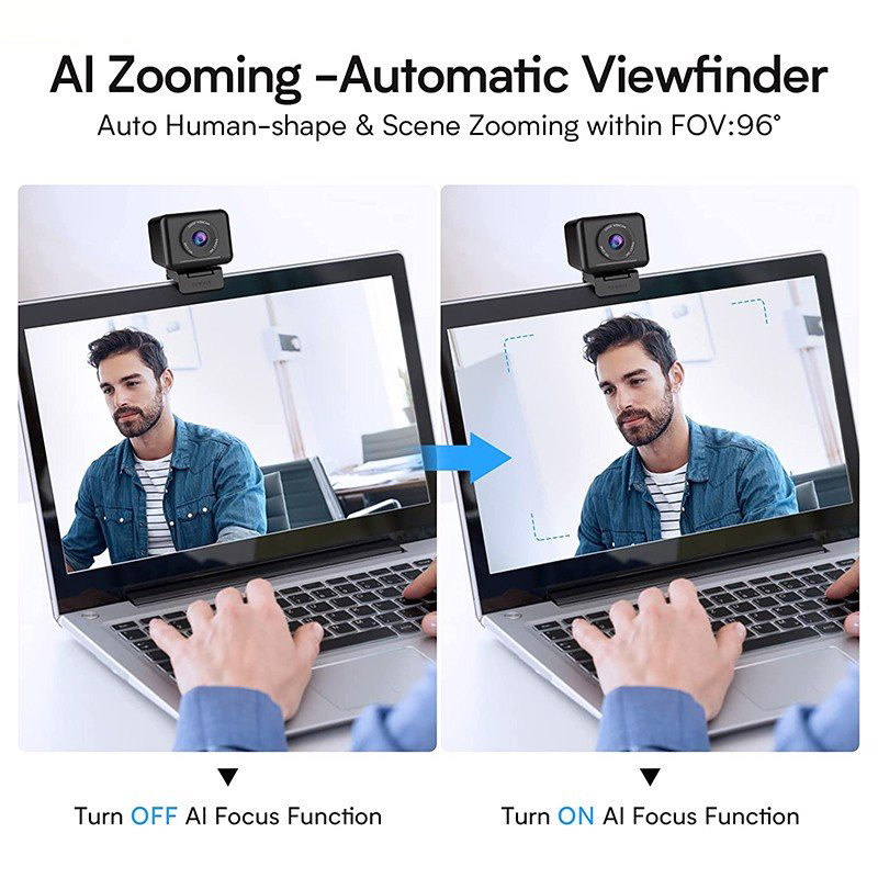 Emeet Jupiter - Webcam Tích Hợp Micro Kèm Loa, Góc Rộng 96°, Tự Động Lấy Nét, Khử Ồn Khử Vọng - Hàng Chính Hãng