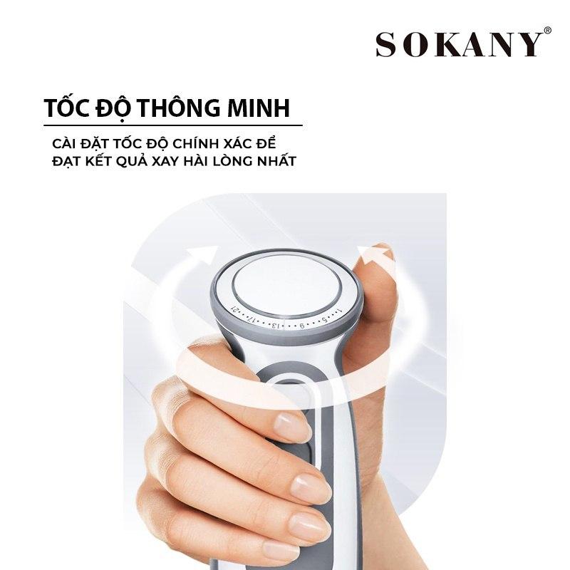 Máy xay cầm tay SOKANY HB-250A công suất 300W lưỡi dao inox siêu bén xay thịt, sinh tố, cháo, gạo - HÀNG CHÍNH HÃNG - DELIYA