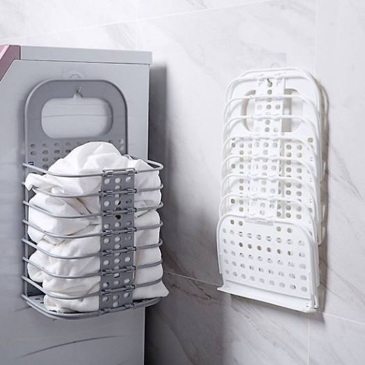 Giỏ đựng đồ gấp gọn thông minh Việt Nhật tặng móc dính, giỏ treo tường đựng quần áo đồ dùng nhà tắm - HÀNG VIỆT NAM