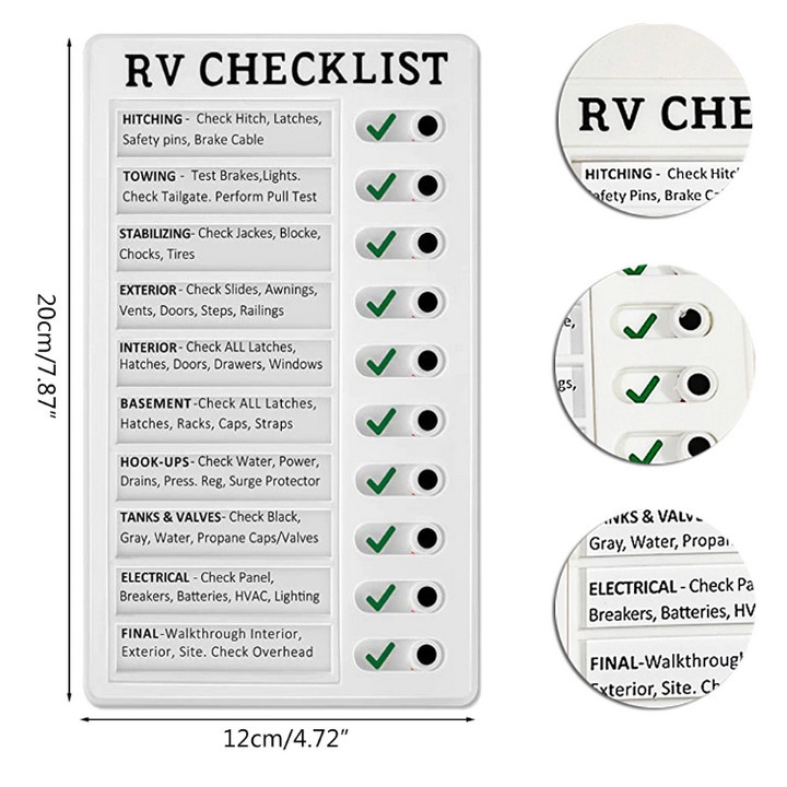 Bảng Ghi Chú Checklist Nhanh tiện lợi đa năng ELDER CARE, MY CHORES, RV CHECKLIST