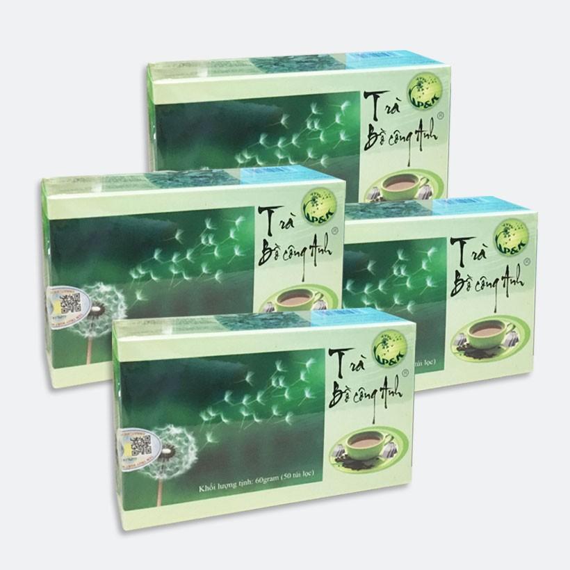 Combo 4 Hộp Trà Bồ Công Anh P&K - mát gan, giải độc, ngừa ung thư