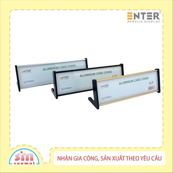 Kệ nhôm chức vụ 1 mặt Enter AL17 50x180mm