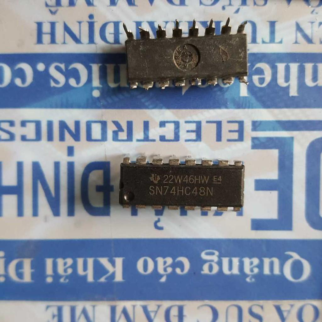 74HC48 HD74HC48P SN74HC48N DIP-16 IC GIẢI MÃ LED 7 ĐOẠN kde3749