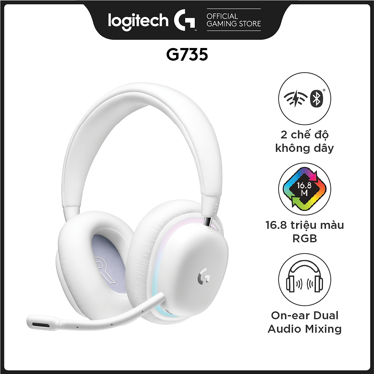 Bộ Sưu Tập Logitech Aurora - Bàn phím cơ không dây G715 TLK, Chuột không dây G705, Tai nghe không dây G735 - Hàng Chính Hãng