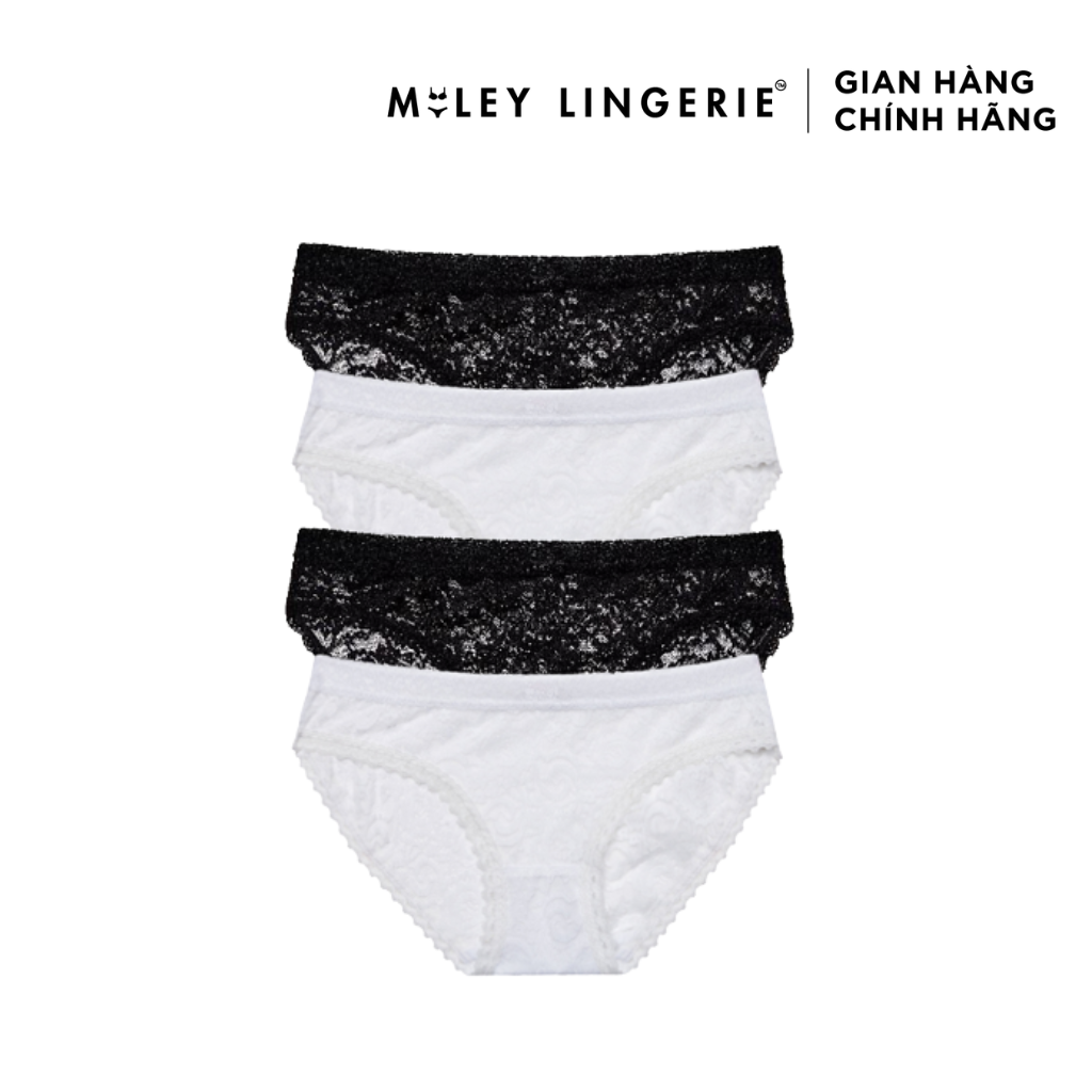 Combo 4 Quần Lót Ren Miley Lingerie Màu Trắng Đen - FLS03