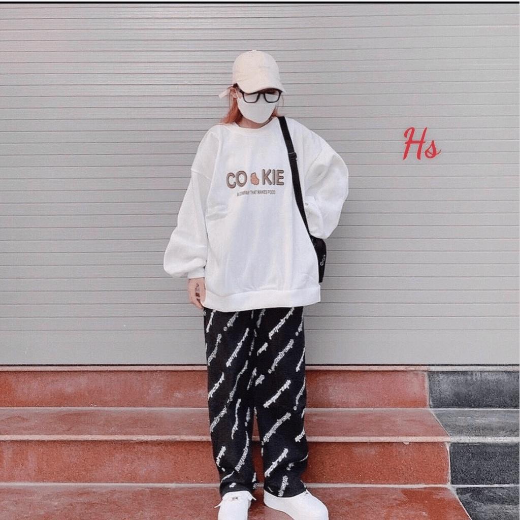 Áo Nỉ Sweater Nữ Form Rộng Vải Nỉ Bông Dày Dặn phong cách Ulzzang THỜI TRANG BBY