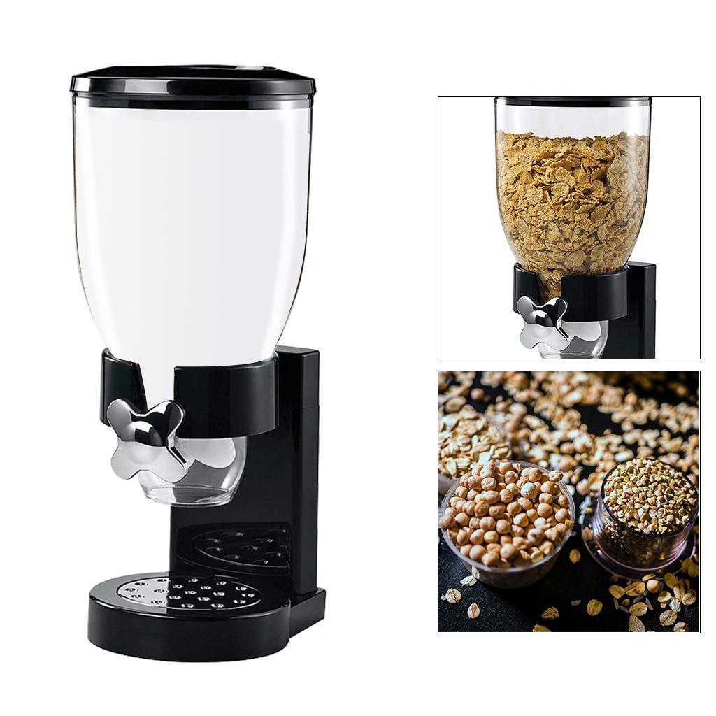 2X Cereal Dispenser Storage Dry Food Container Dispense Machine Black Single