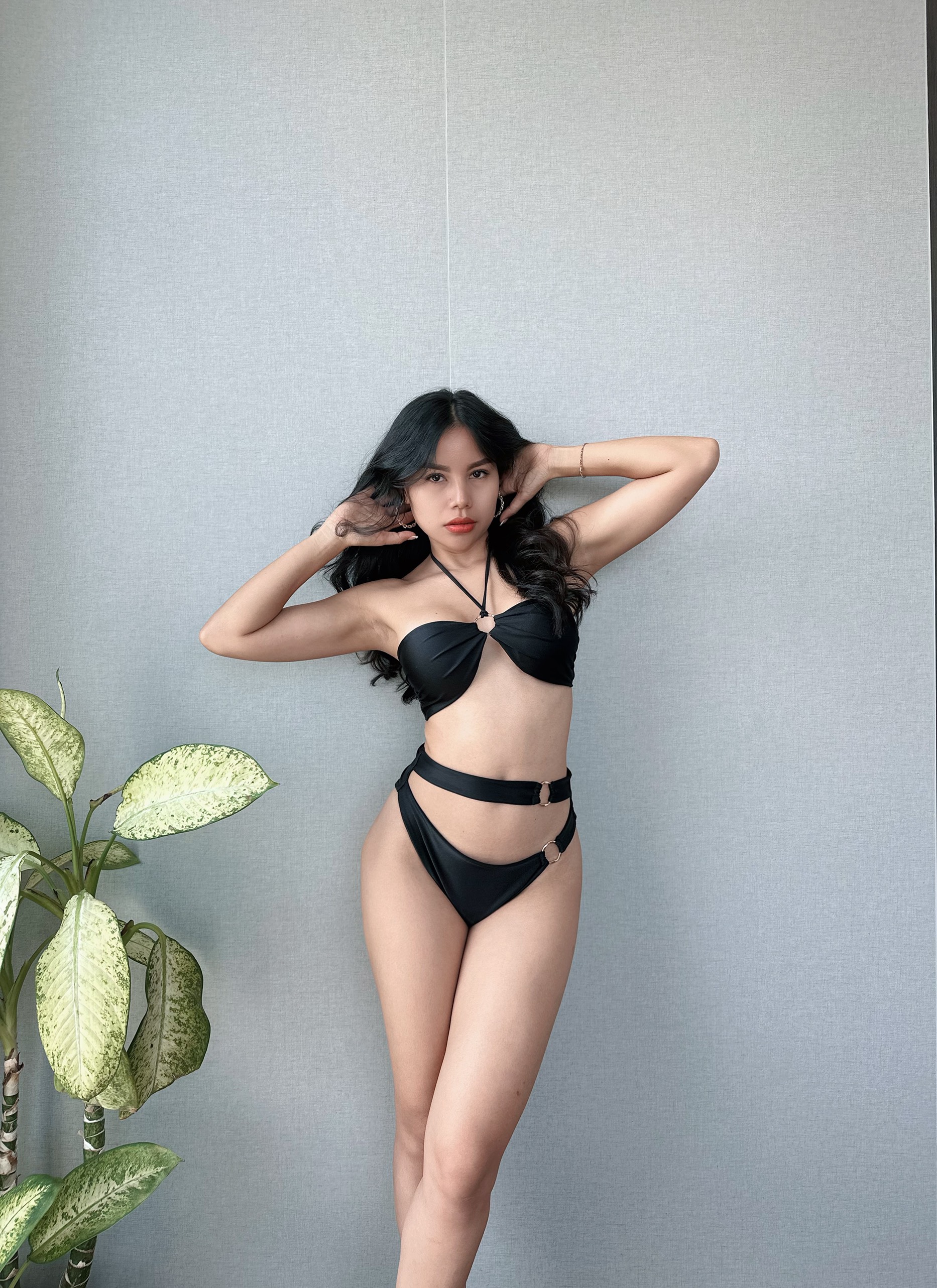 Glam Bikini Set | Đồ bơi nữ hai mảnh cạp cao phối khoen quyến rũ | DỨA BIKINI &amp; SPORTWEAR