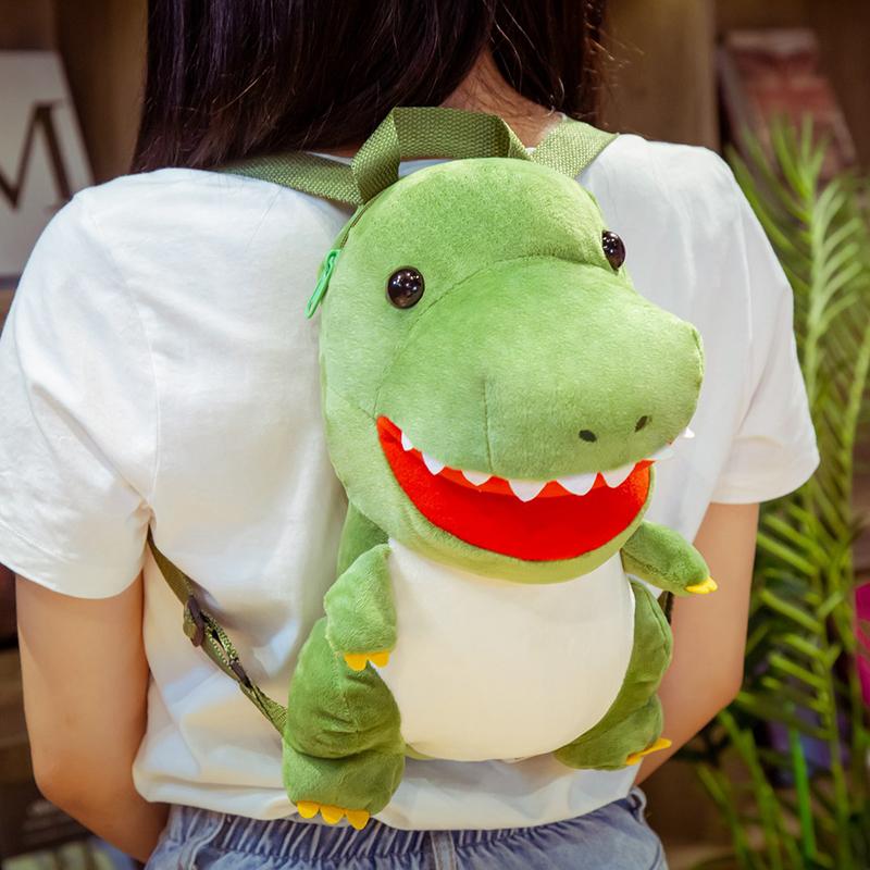 34CM Kawaii Khủng Long Sang Trọng Món Đồ Chơi Ba Lô Nữ Dễ Thương Con Thú Nhồi Bông Tyrannosaurus Gối Du Lịch Quà Tặng Sinh Nhật Cho Bé