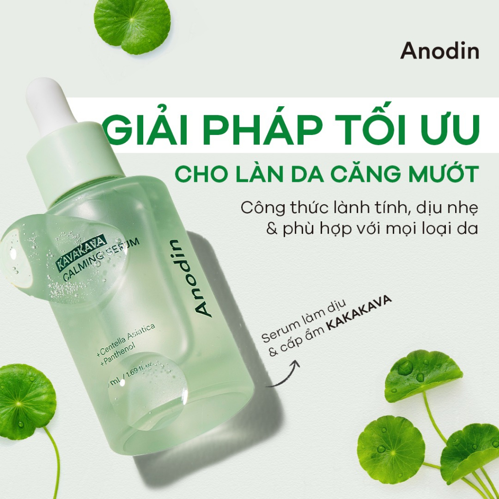 Serum cấp ẩm và làm dịu chiết xuất tinh chất rau má Kava Kaka Calming Anodin 50ml