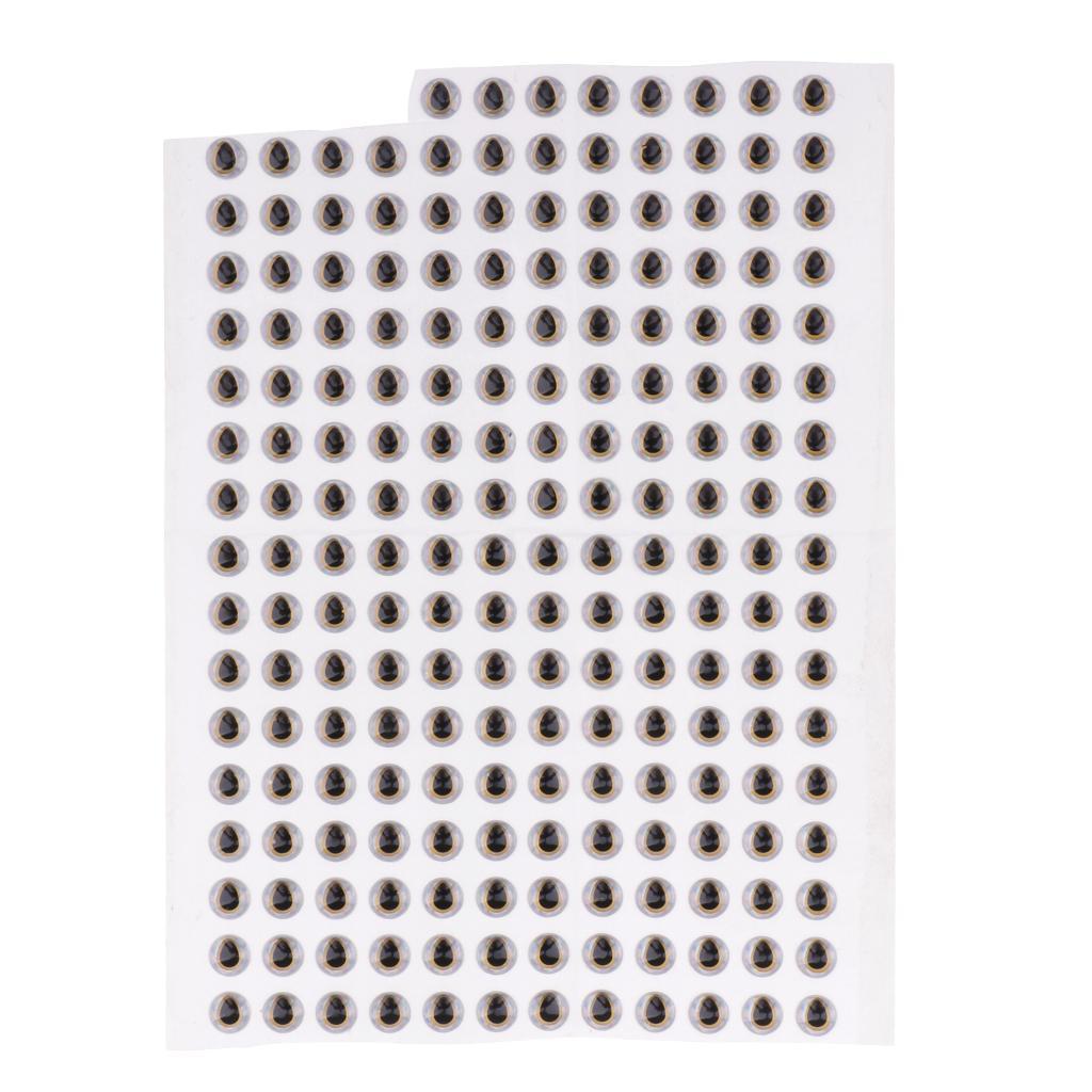 200pcs Fishing Lure Eyes 3D Holographic Eyes Fly Tying Jigs DIY Crafts 6mm