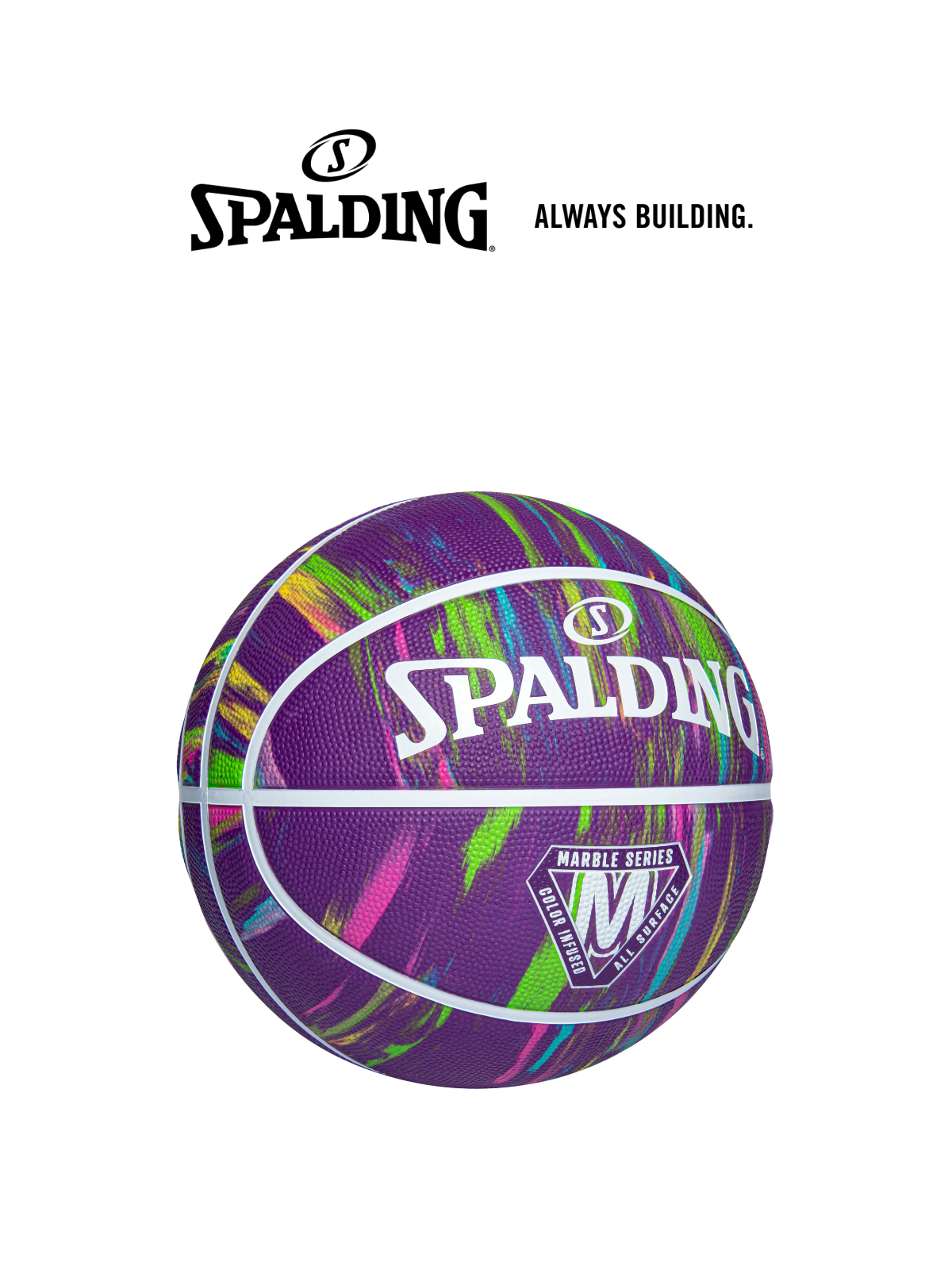 Bóng rổ Spalding Marble Purple Size 6
