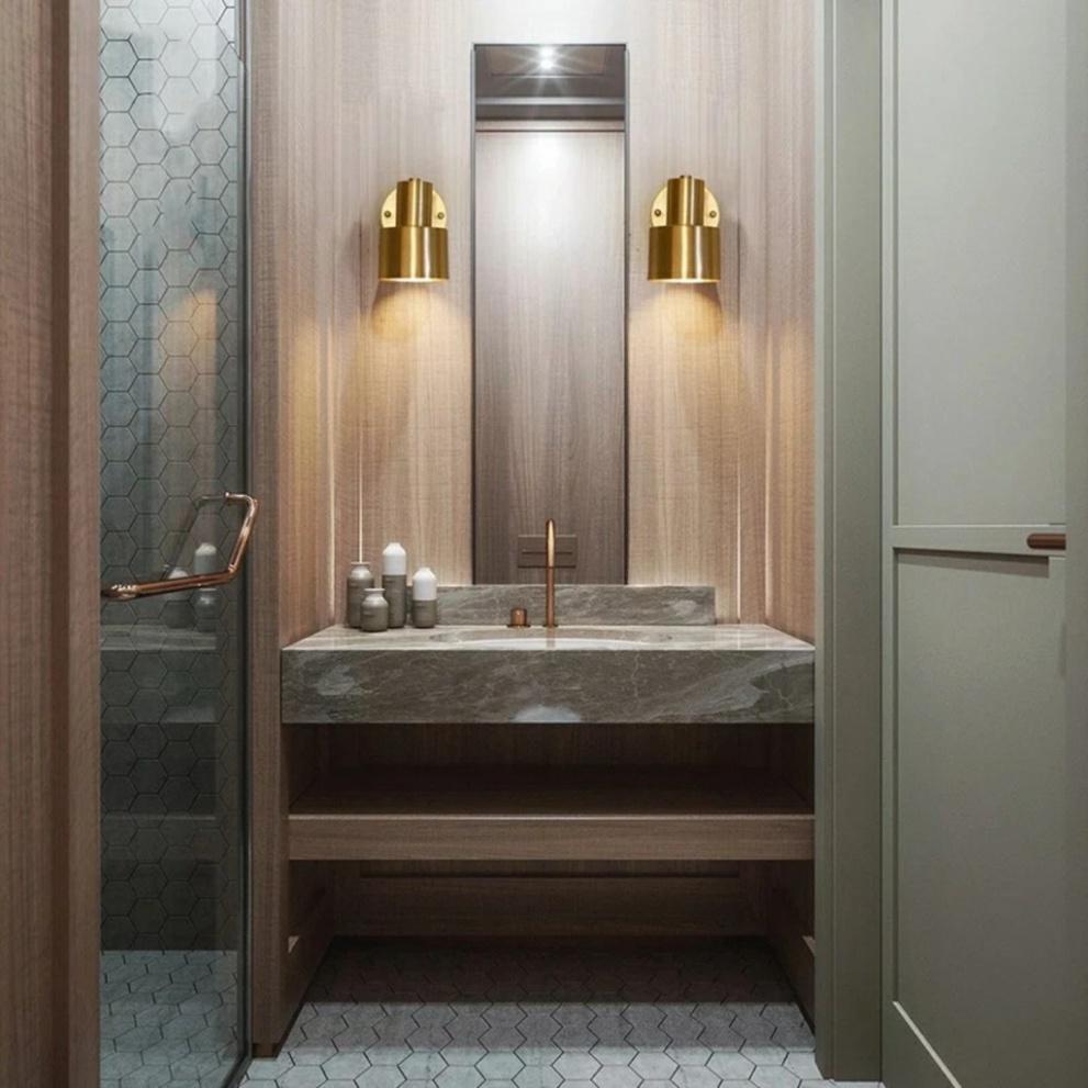 Đèn tường rọi decor mùa vàng soi tranh 339 mạ vàng trang trí gương