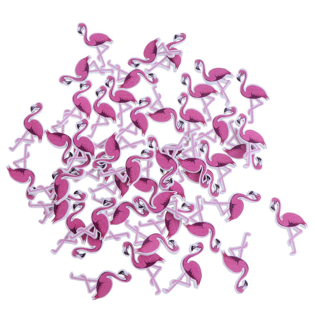50Pcs Lovely Cartoon Animal Wood Buttons DIY Flamingo Boutons For Kids Baby