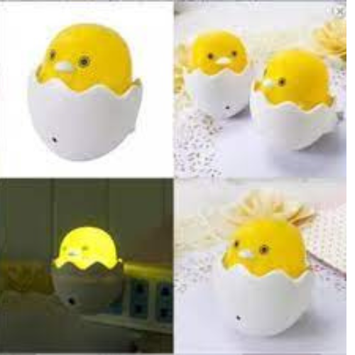 Đèn ngủ LED mini cảm ứng ánh và công tắc , Gà con mới nở cute
