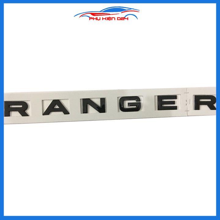 Logo, lô gô chữ nổi dán capo 3D trang trí xe RANGER đủ màu đen đỏ bạc tùy chọn