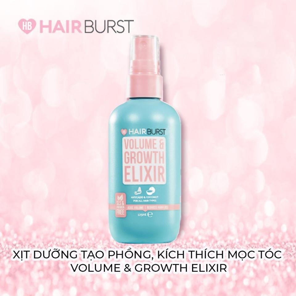 Xịt tạo độ phồng và kích thích mọc tóc Hairburst Volume and Growth Elixir 125ml