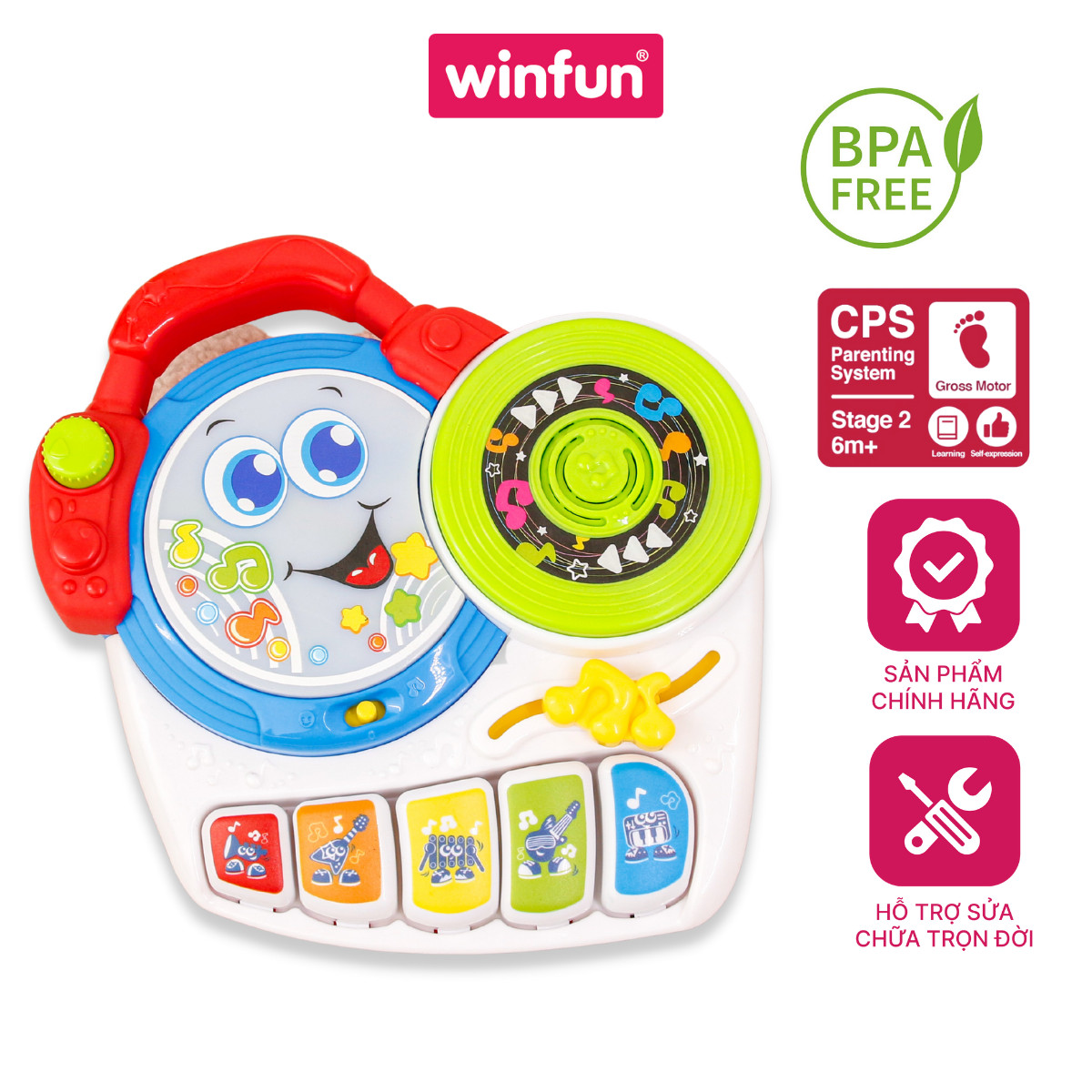 Bàn nhạc DJ cho bé - khám phá tài năng âm nhạc Winfun 1801-NL