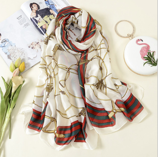 Khăn lụa nữ phối hoạ tiết Haint Boutique K07