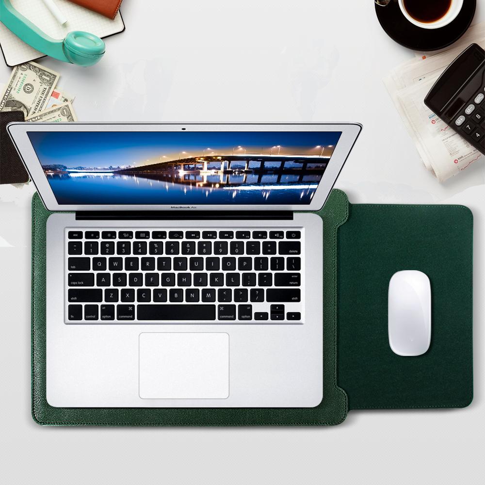 Da PU Nữ Tay Túi Dành Cho MacBook Air Pro 11 12 13 15 16 Bao A1466 Lót Cho MacBook không Khí 13.3 2020 A2179