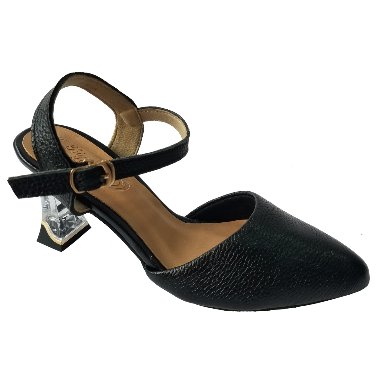 Giày Sandal Cao Gót Da Bò BIGGBEN Cao 5 Phân SDCG156