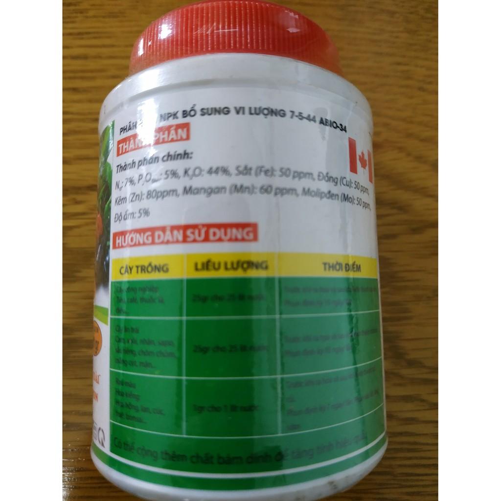 Super Kali NPK 7-5-44 - chai 100 gram