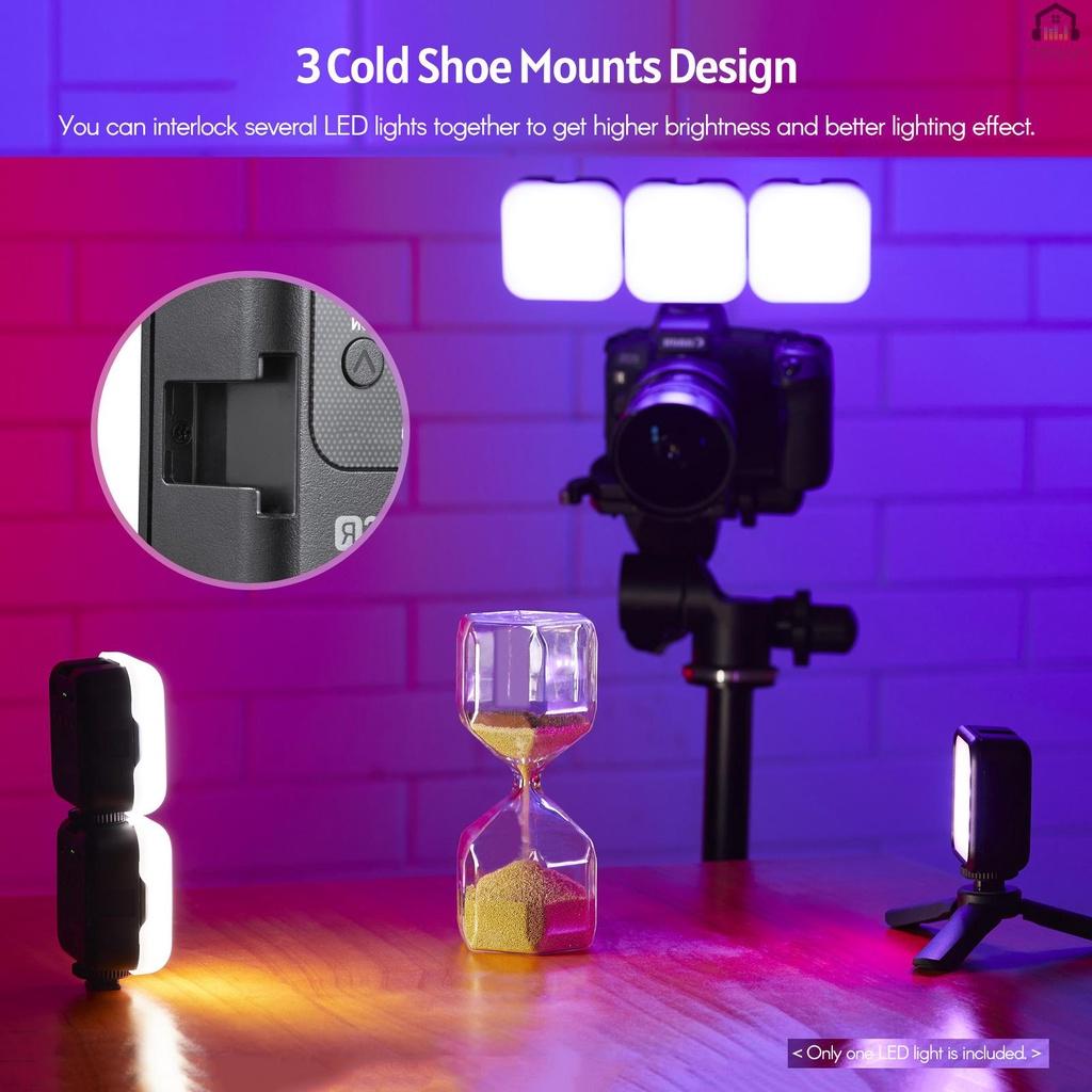 Đèn LED 6R RGB mini 3200K-6500K 13 bóng có thể sạc lại điều chỉnh độ sáng tiện dụng