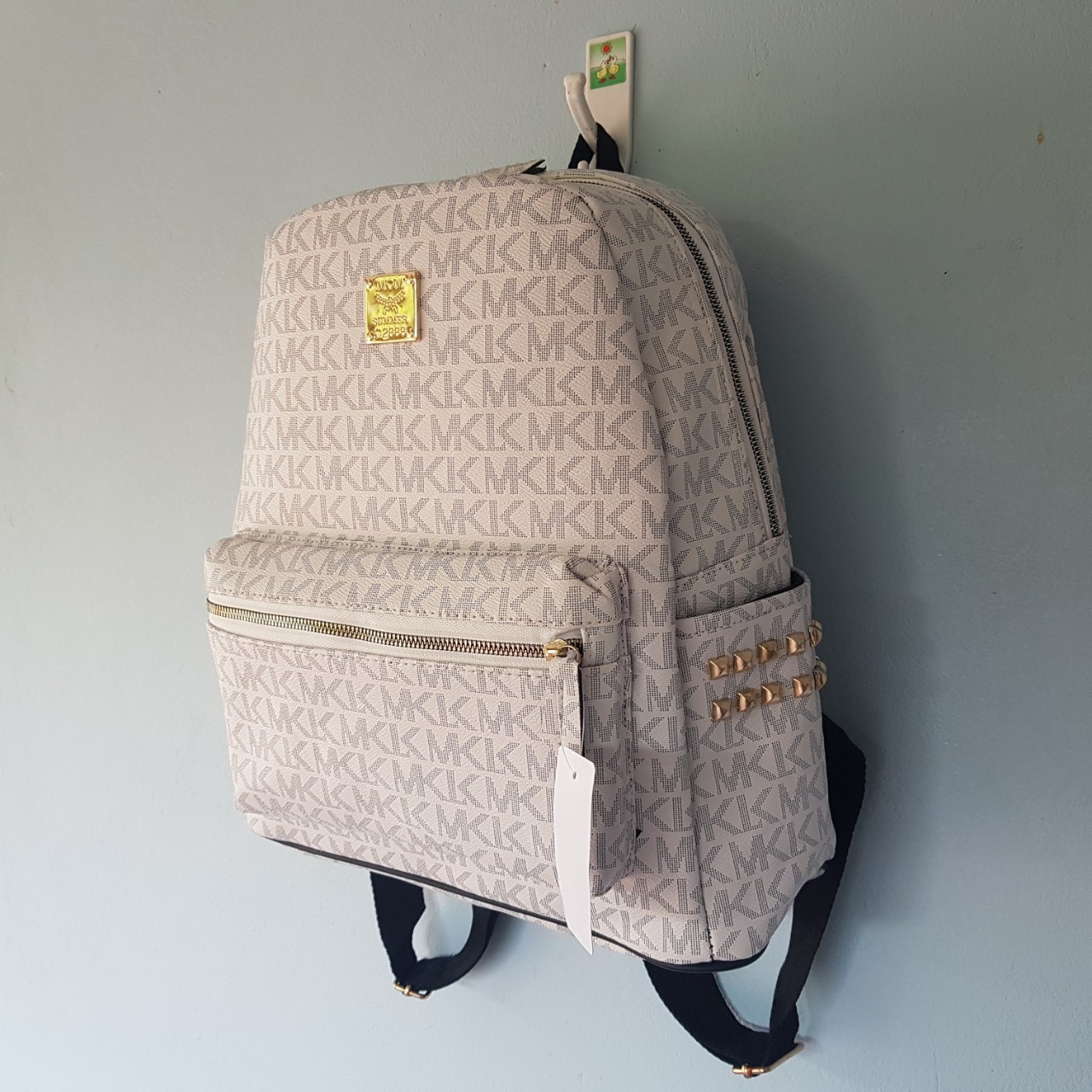 Balo MKM Unisex da PU mềm phong cách Hàn Quốc Size 40cm M240