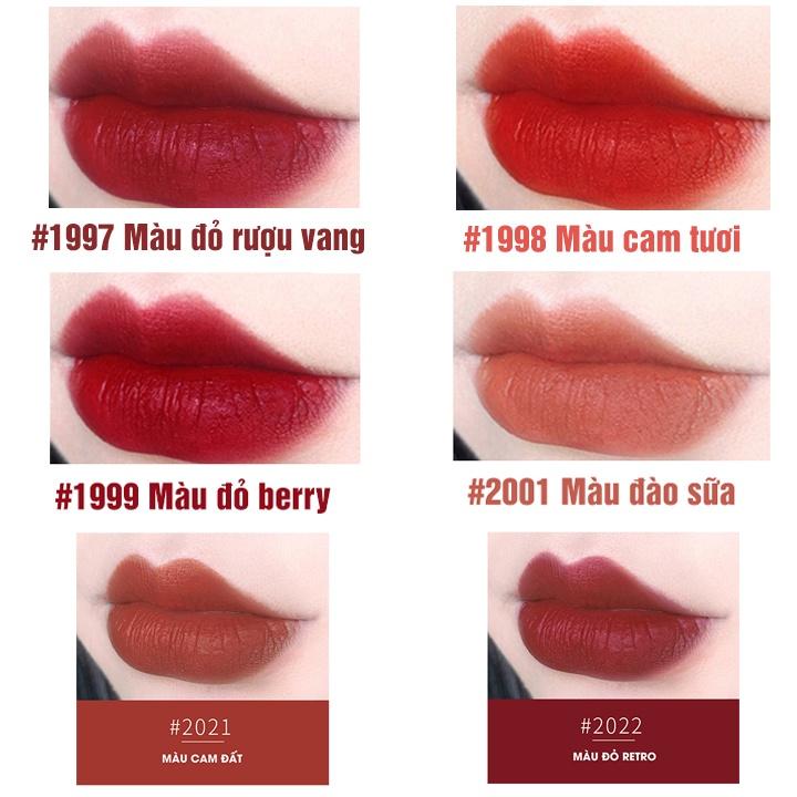 Son kem Chioture Matte Liquid màu nhung lì mềm mịn không gây khô môi 2.1g