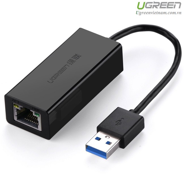 Cáp chuyển USB 3.0 to Lan hỗ trợ 10/100/1000 Mbps Ugreen UG-20256 - Hàng chính hãng
