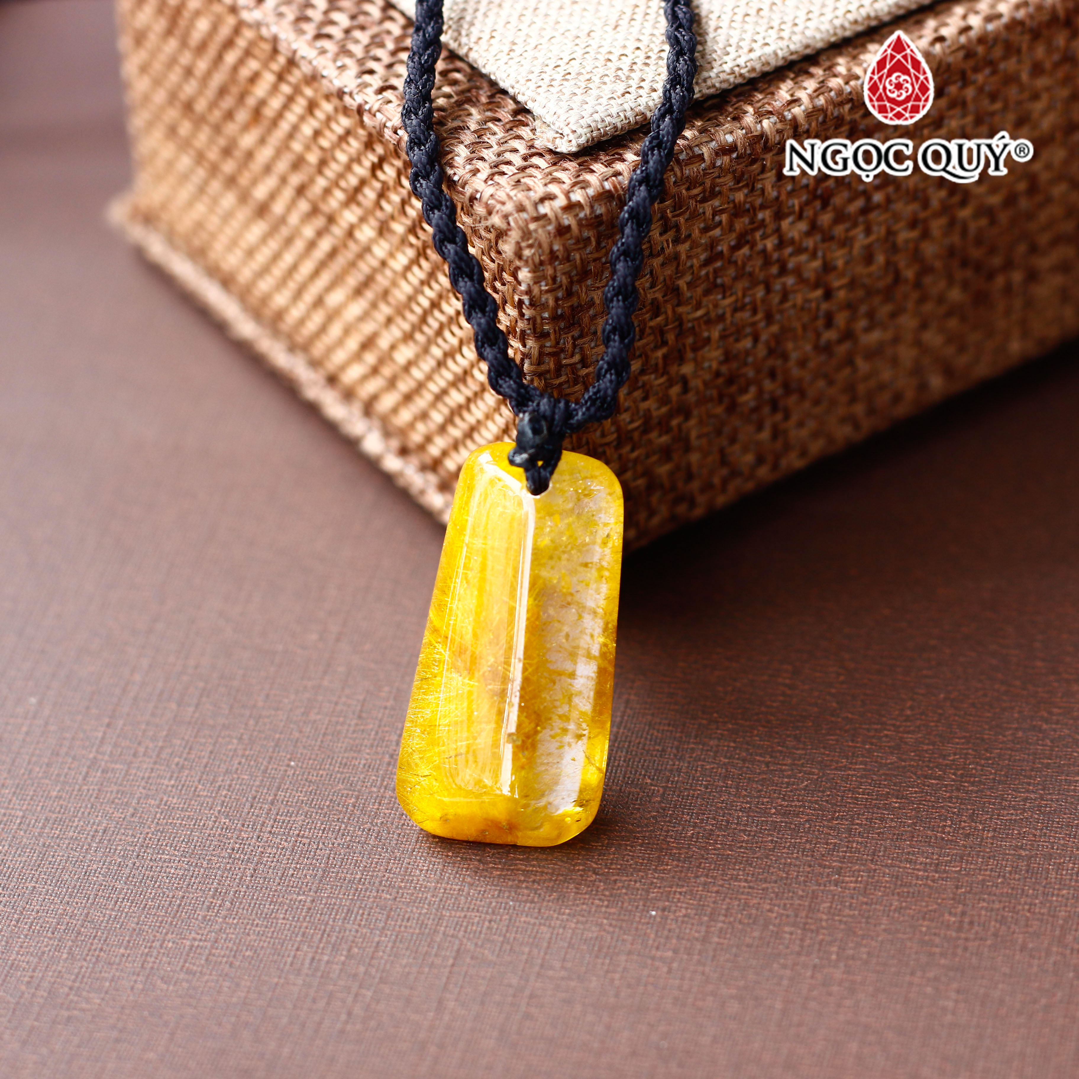 Mặt dây chuyền đá thạch anh tóc vàng - Ngọc Quý Gemstones