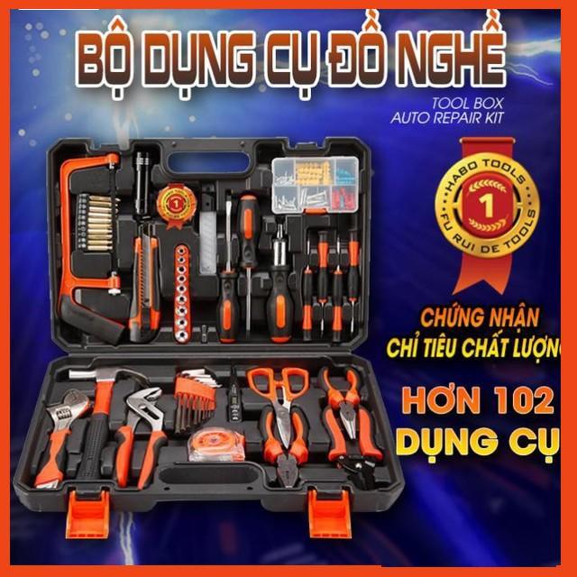 Khuyến mãi - Bộ dụng cụ sửa chữa nhà cửa 102 chi tiết thép không gỉ cực bền