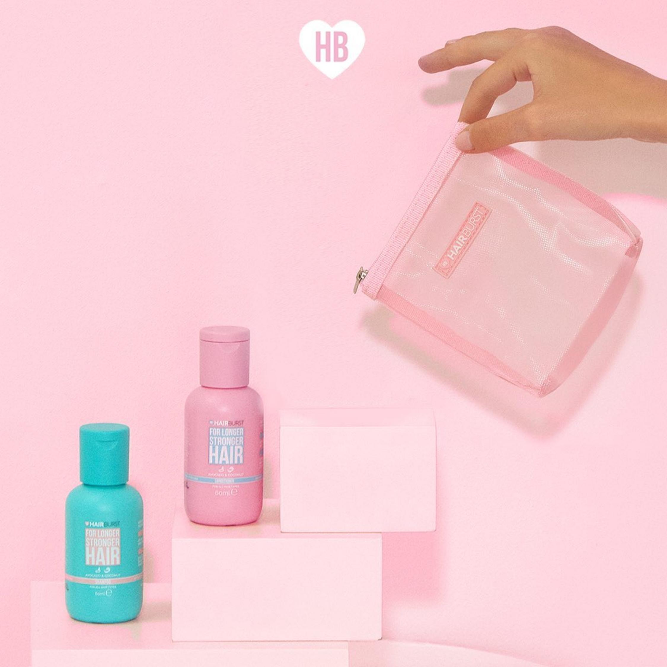 Set Gội Xả Hairburst Stronger Longer Hair Travel Size 60ml/Chai