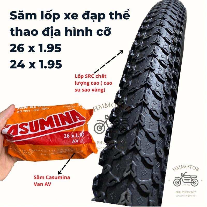 Săm lốp xe đạp thể thao địa hình cỡ 26 x 1.95, 24 x 1.95