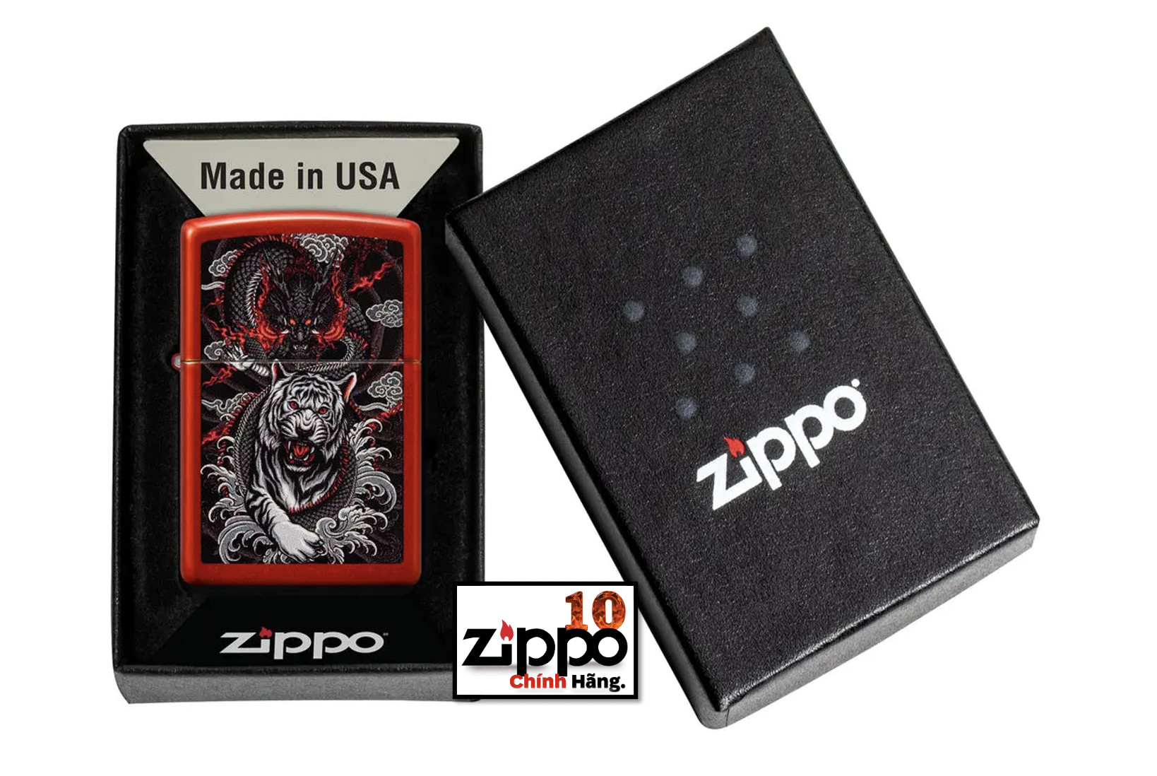Bật lửa Zippo 48933 Dragon Tiger Design - Chính hãng 100%