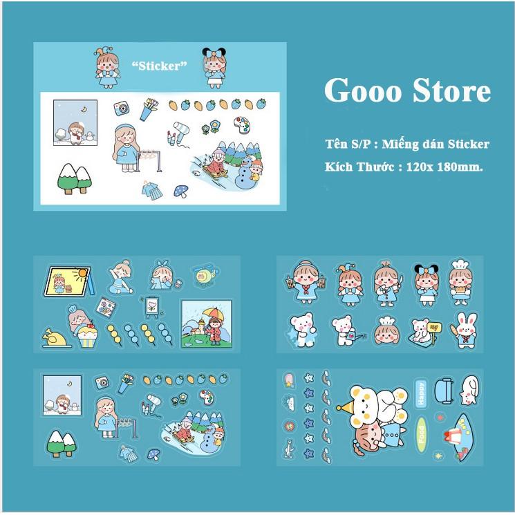 Sticker dán nhiều họa tiết hình ảnh dễ thương cute