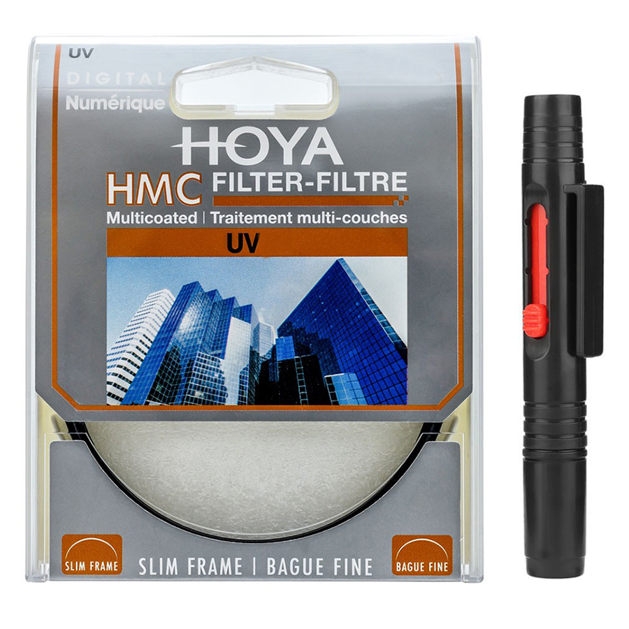 Combo Kính lọc Filter Hoya HMC UV 62mm + Bút lau lens - Hàng nhập khẩu